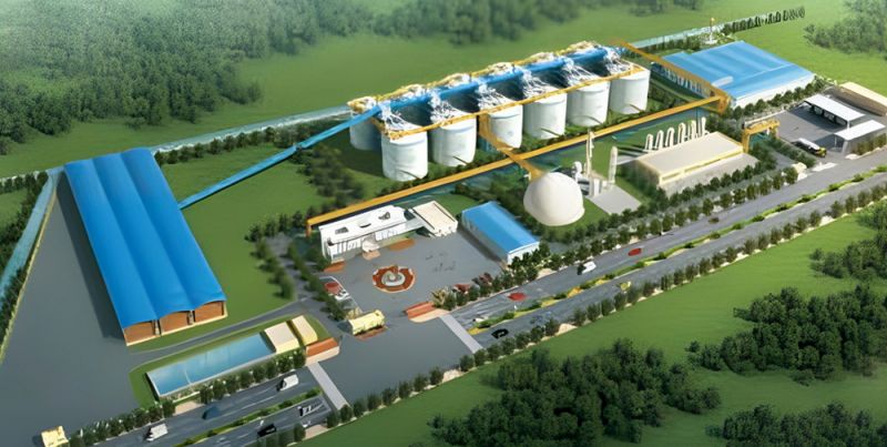 長垣市厭氧工藝餐廚垃圾處理項目鳥瞰圖